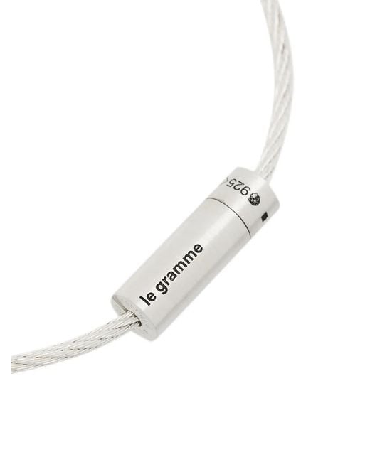 Le Gramme Metallic Le 7G Brushed Cable Bracelet for men