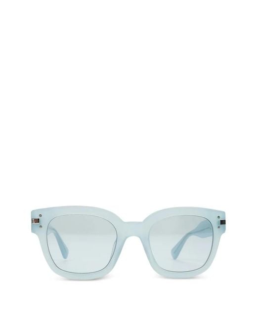 Amiri Blue Logo Square-Frame Sunglasses for men
