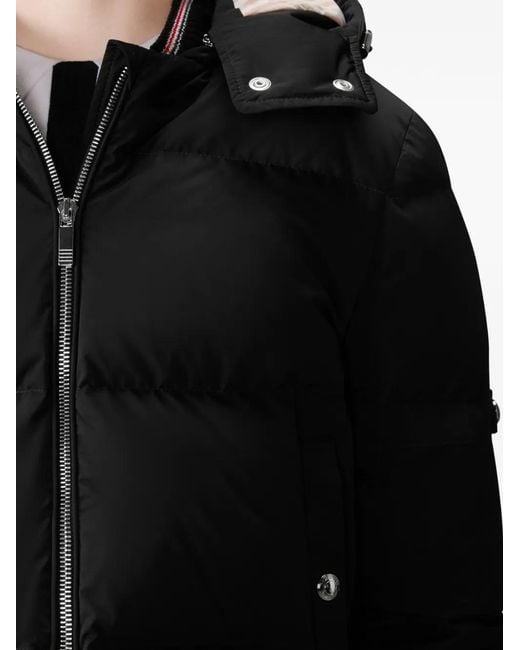 Thom Browne Black Zip-Up Down Jacket