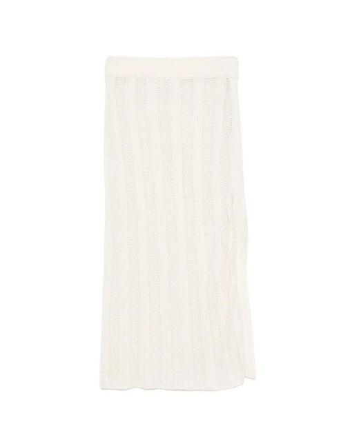 Bompard White Pointelle Knitted Skirt (Set Of Two)