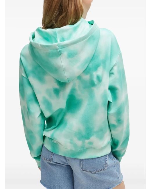 HUGO Green Batik-Hoodie Aus Frottee