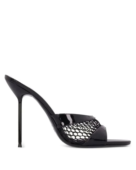 Paris Texas White Lidia Mesh Mules