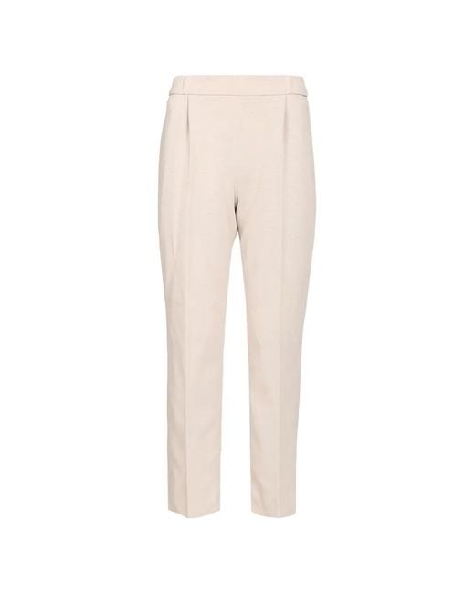 CFCL Natural Tapered-Leg Pintuck-Knit Trousers