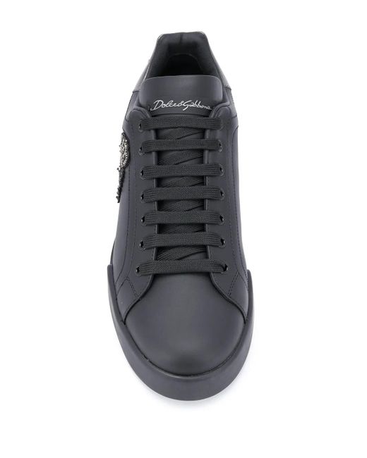 Dolce & Gabbana Portofino Sneakers in Black für Herren