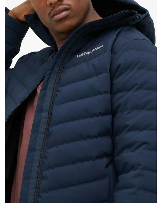 Plumífero Con Capucha Peak Performance de hombre de color Blue