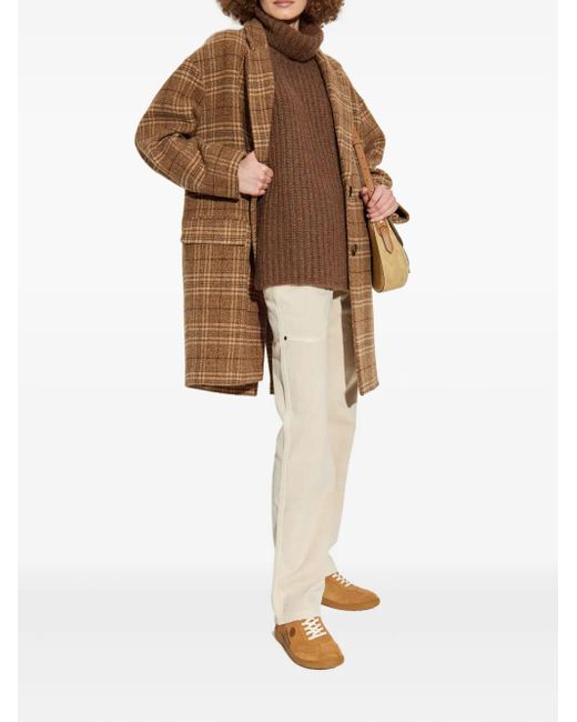 Isabel Marant Brown Turtleneck Ribbed Vest