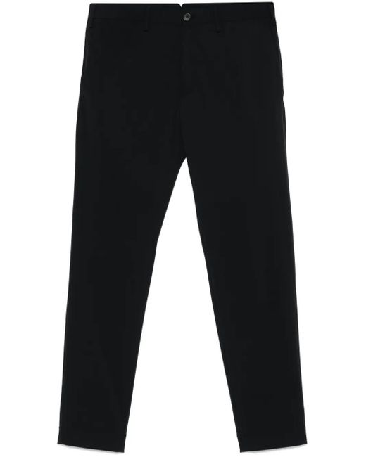 Incotex Black Tapered-Leg Chinos for men