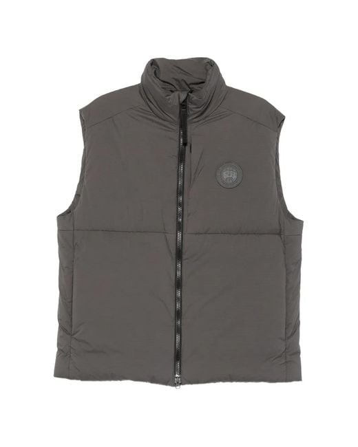 Canada Goose Gray Logo-Patch Gilet for men