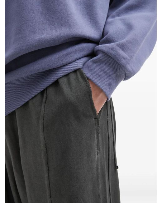 Izzue Gray Faded-Effect Track Pants for men