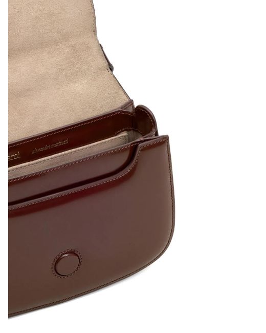AMI Brown Schultertasche mit Herz-Logo