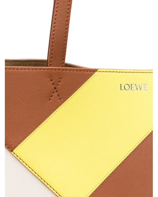 Loewe Puzzle Shopper Met Patchwork in het Brown