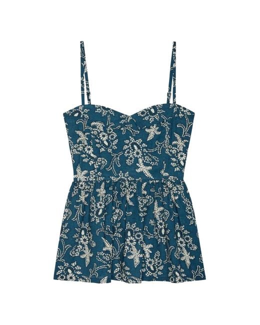 The Great Blue The Verse Peplum Top