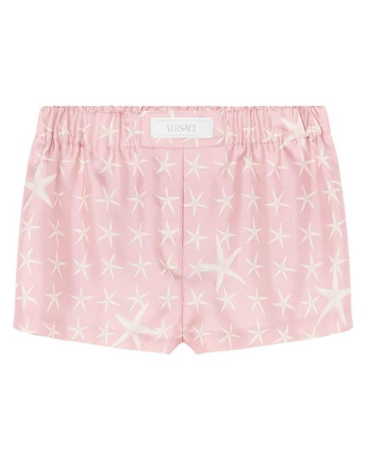 Pantalones cortos con estampado de estrellas Versace de color Pink