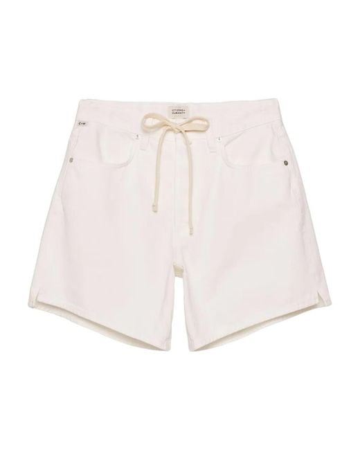 Citizens of Humanity White Brynn Drawstring Short