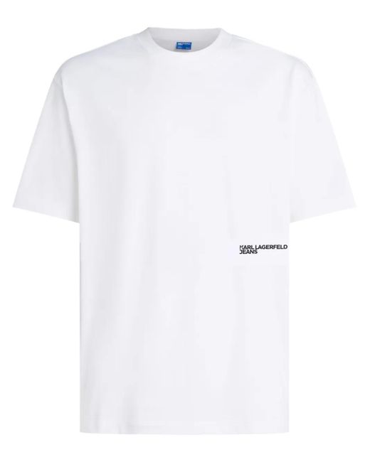 メンズ Karl Lagerfeld グラフィック Tシャツ White
