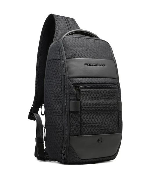 Piquadro Black Top-Handle Backpack