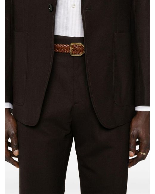 Lardini Black Pleat-detail Tailored Trousers for men