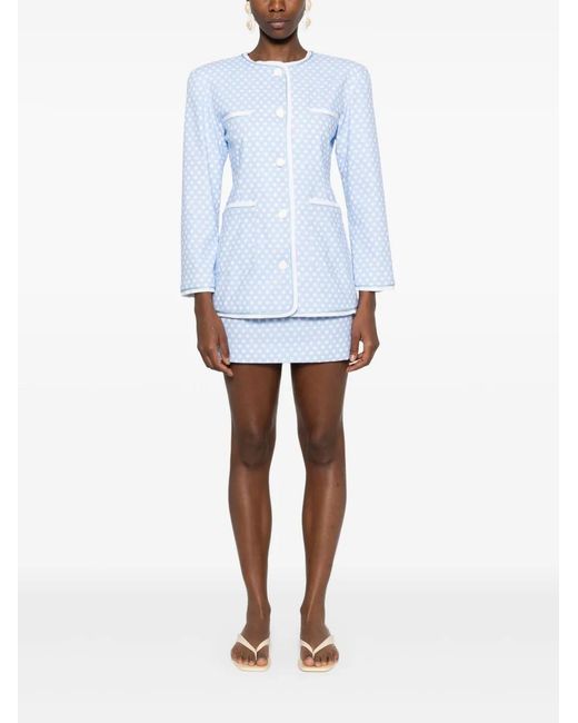 ROWEN ROSE Blue Polka-Dot Jacket