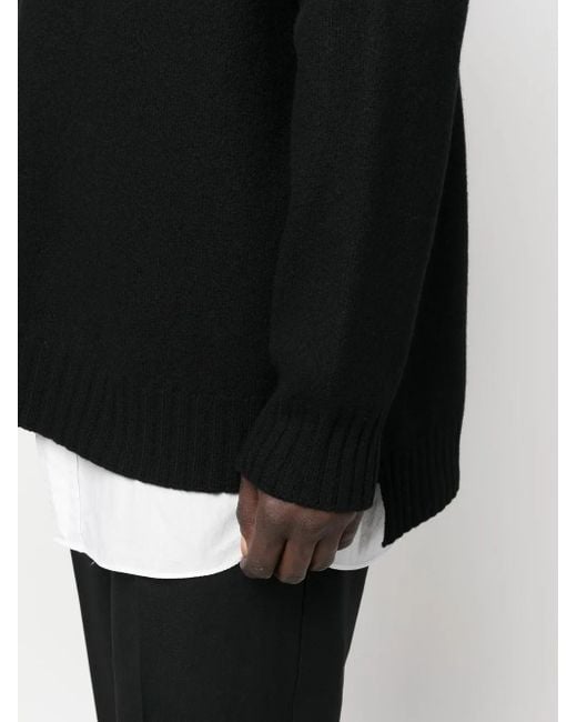 Jil Sander Black Wool Jersey. for men