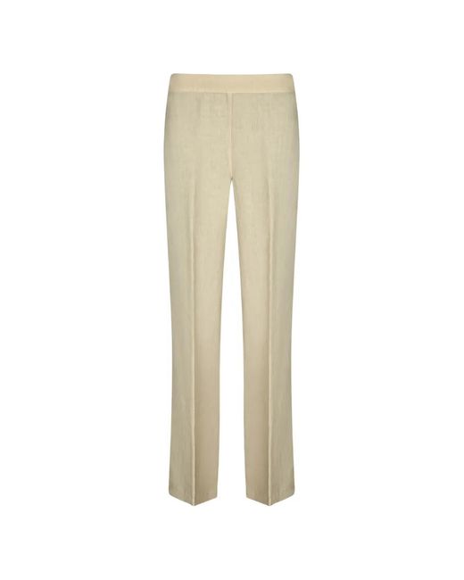 120% Lino Natural Pressed-Crease Trousers