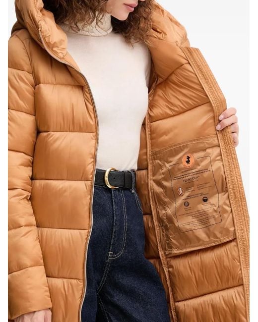 Save The Duck Orange Lysa Hooded Padded Coat