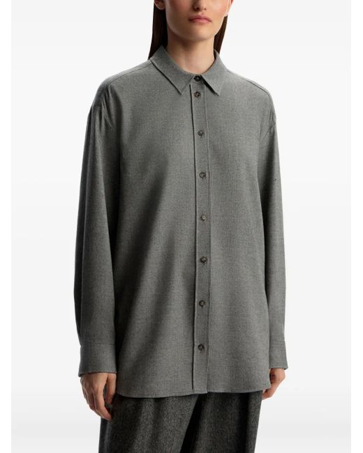12 STOREEZ Gray Button-Up Shirt
