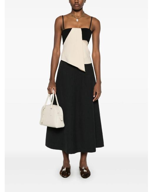 Nanushka Black Cintia Midi Skirt