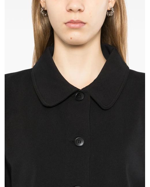 Agnes B. Black Collared Buttoned Jacket