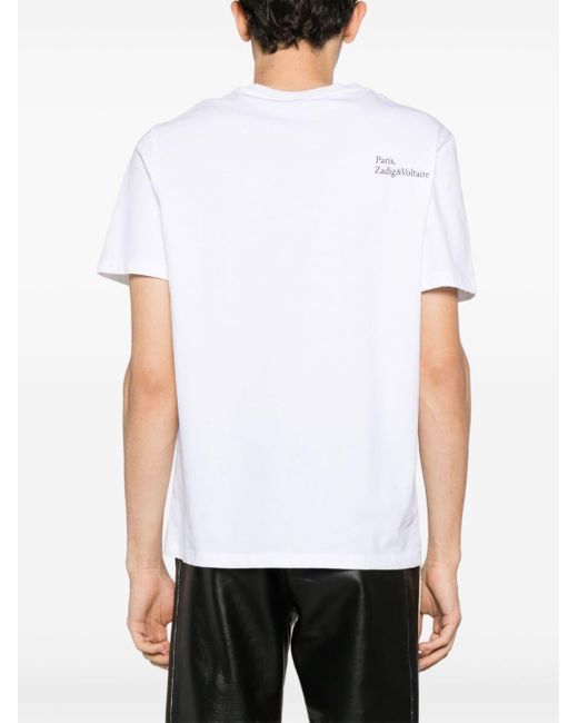 Zadig & Voltaire White 'ted' Printed T-shirt, for men