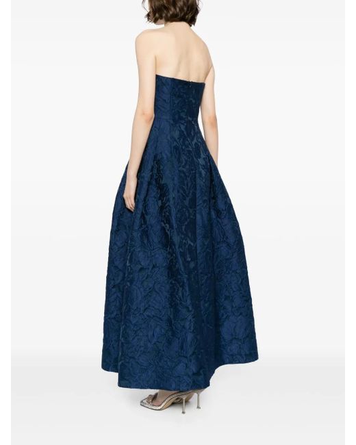 Sachin & Babi Blue Belle Floral-Embroidered Maxi Dress