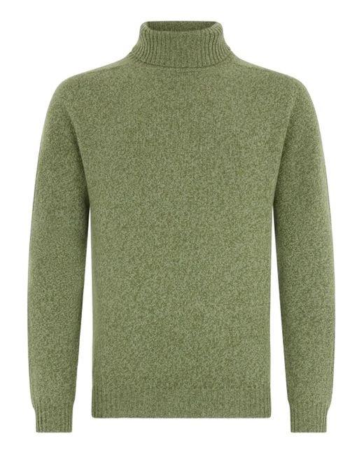 メンズ Boglioli タートルネック セーター Green