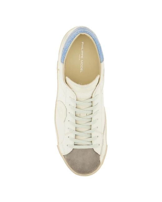 Philippe Model White Prsx Leather Sneakers for men