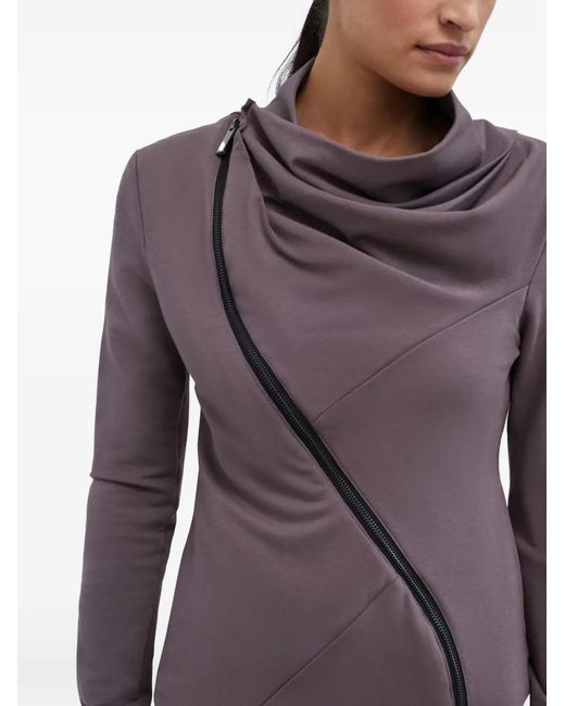 MARCELLA Purple Hoyt Cowl-Neck Zip Jacket