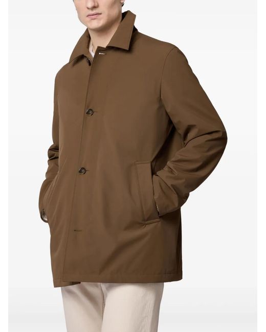 Tod's Brown Short Single-Breasted Coat for men