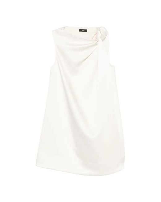 ELEH White Drape Mini Dress