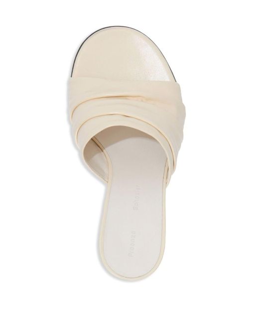 Proenza Schouler White Gathered Cone 85mm Leather Sandals