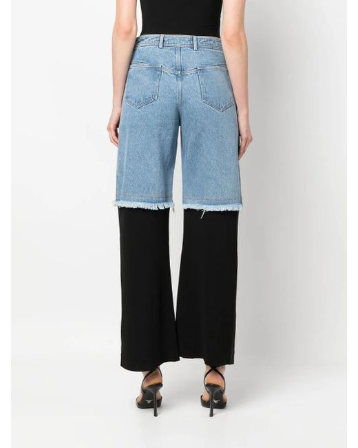 Christopher Esber Blue Deconstruct Straight-Leg Jeans