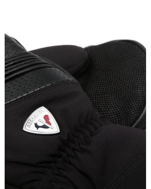 Rossignol Black Concept Leather Mittens for men