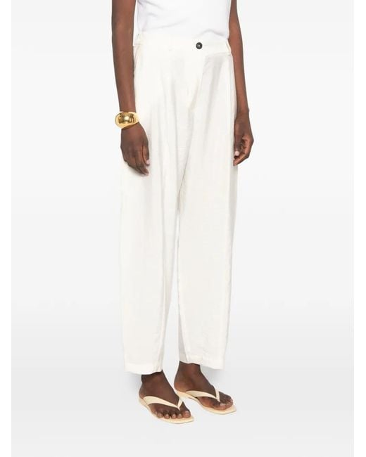 Cordera White Buttoned Trousers
