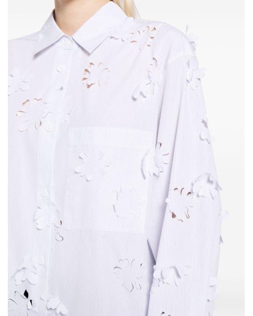 JNBY White Oversized Cut-out Shirt
