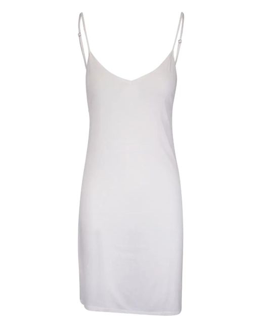 Majestic Filatures Vネック スリップドレス White