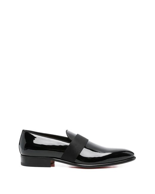 Santoni Black Business Shoes for men