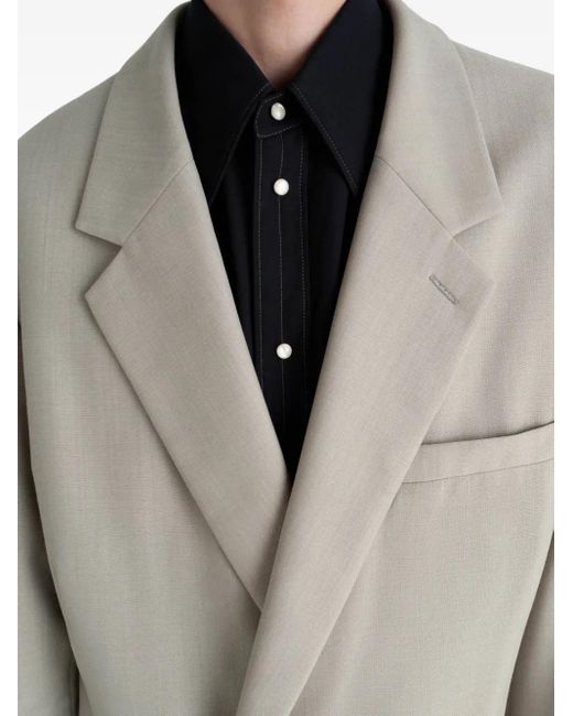 Lemaire Gray Double-Breasted Tailored Blazer for men
