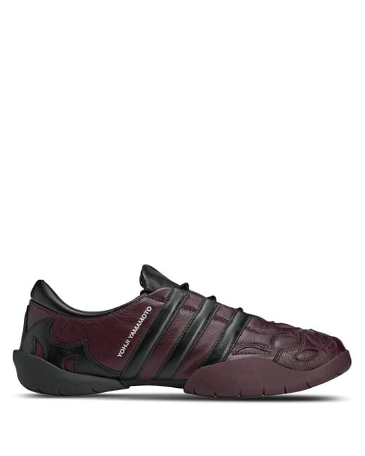 Y-3 Brown Regu 2002 Leather Sneakers
