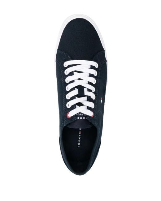 Tommy Hilfiger White Signature-Detail Low-Top Sneakers for men