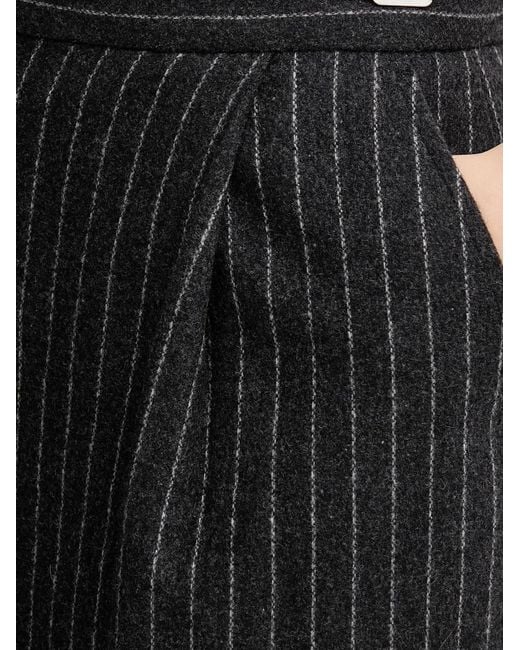 Barbour Black Pantalon À Fines Rayures