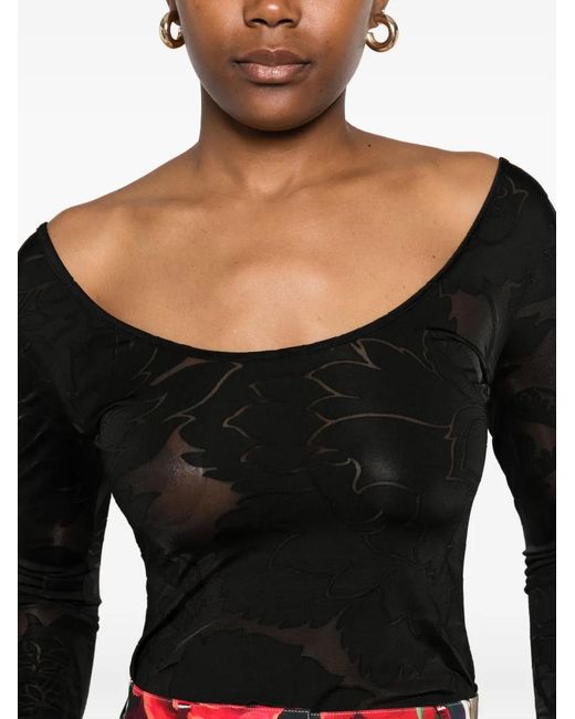Etro Black Long-Sleeves Top