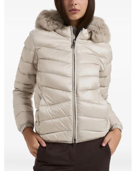 Colmar Natural Faux Fur-Trim Hooded Jacket