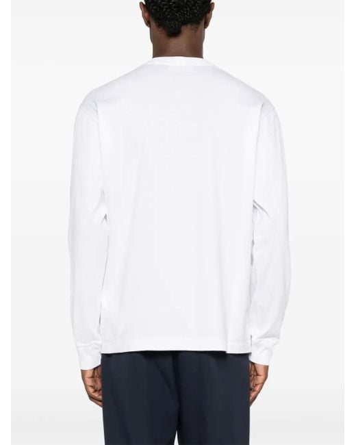 Stone Island White T-Shirt M/Lunga for men