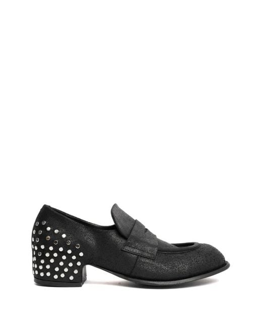 Epice Black Thelma Rivet-Embellished Loafers